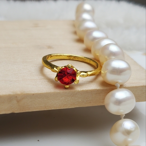 💫5/$25 RUBY RED GOLD RING - Picture 5 of 7